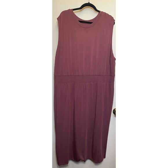 ATHLETA Santorini Cinch midi Dress Stretch Modal Rose size 2X - Picture 3 of 13
